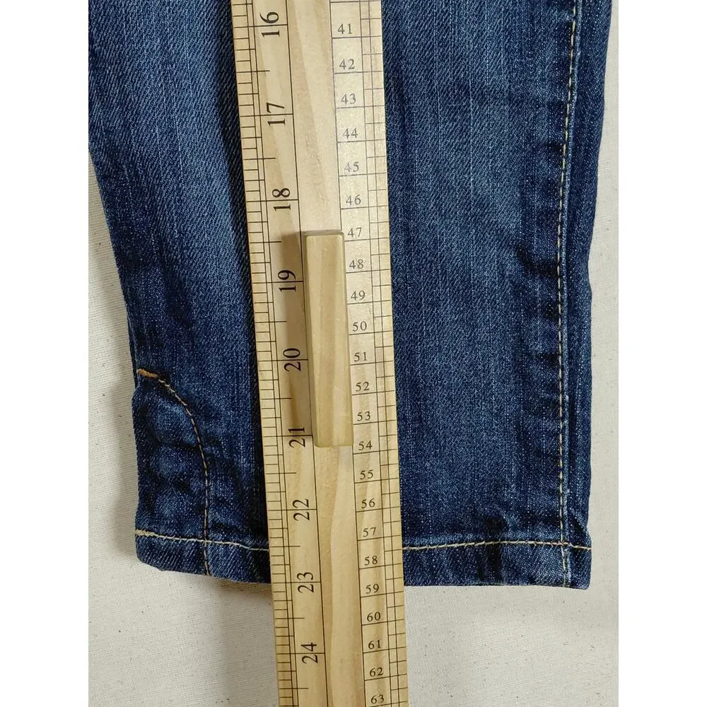 Guess A6140 Cotton Blend Blue Capri Stretch Jeans Women Size 23